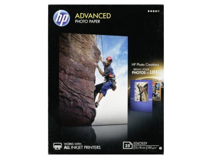 Hewlett Packard Advanced Glossy Photo Paper, 25 list./13 x 18 cm, bezokrajový