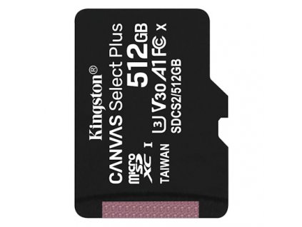 KINGSTON Canvas Select Plus microSD 512GB UHS-I / CL10 / bez adaptéra