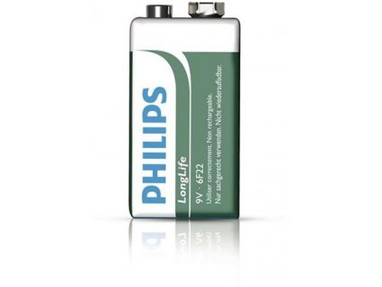 Philips 9V LongLife zinkochloridová - 1ks
