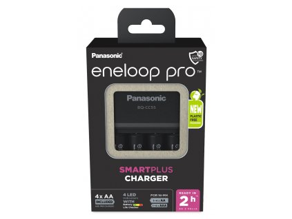 Panasonic Eneloop BQ-CC55 + 4 x R6/AA Eneloop PRO 2500mAh BK-3HCDE