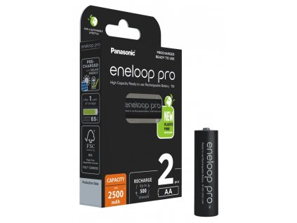 Panasonic Eneloop Pro AA/R6 2500mAh (BK-3HCDE/2BE) - 2ks