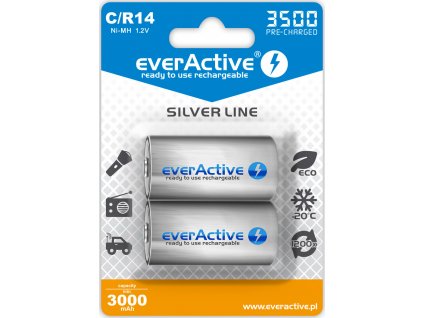 everActive silver line R14/C Ni-MH 3500 mAh - 2ks
