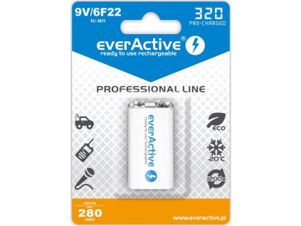 everActive professional line 6F22/9V Ni-MH 320 mAh