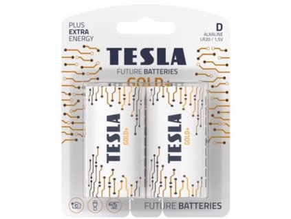 Tesla D GOLD+ alkalická, 2 ks