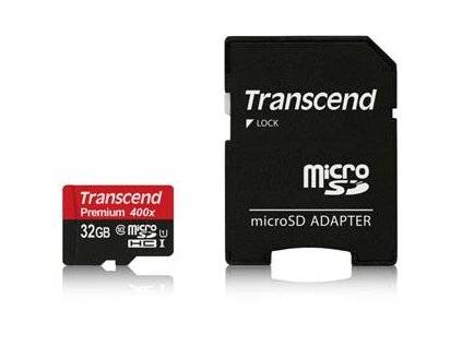 Transcend microSDHC 32GB UHS-I Class 10 + adaptér