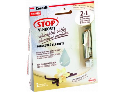 CERESIT Stop vlhkosti absorpčné vrecúška 2ks Vanilka 10ml