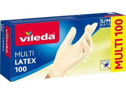 VILEDA rukavice Multi Latex 100ks S/M