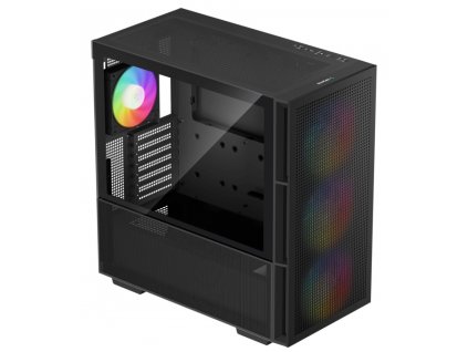 DEEPCOOL CH560 / MidT/ 3x140 a 120mm ARGB fan / USB 3.0 / tvrzené sklo / černá