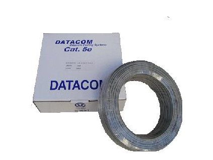 DATACOM kabel drát C5E UTP PVC 100m šedý