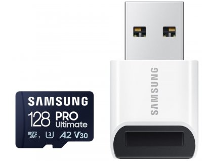 Samsung micro SDXC 128GB PRO Ultimate UHS-I U3, Class 10 (MB-MY128SB/WW) + USB adaptér