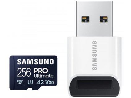 Samsung micro SDXC 256GB PRO Ultimate UHS-I U3, Class 10 (MB-MY256SB/WW) + USB adaptér