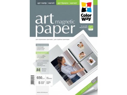 ColorWay Fotopapier ART Matný Magnetický 650g/m²,5ks,A4