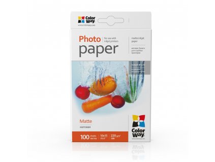 ColorWay Fotopapier Matný 220g/m²,100ks,10×15