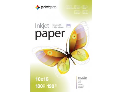 PrintPro Fotopapier matný 190g/m²,100ks,10x15