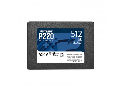 Patriot P220 SSD 512GB SATA 3 2.5" (P220S512G25)