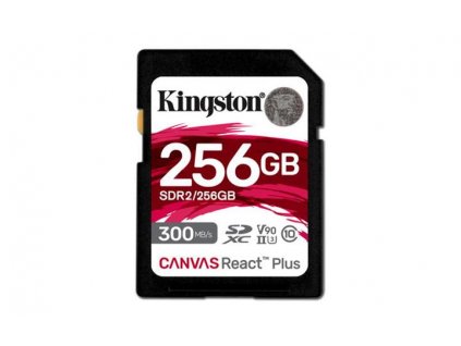 KINGSTON Canvas React Plus SDHC 256GB UHS-II 300R/260W U3 V90 for Full HD/4K/8K