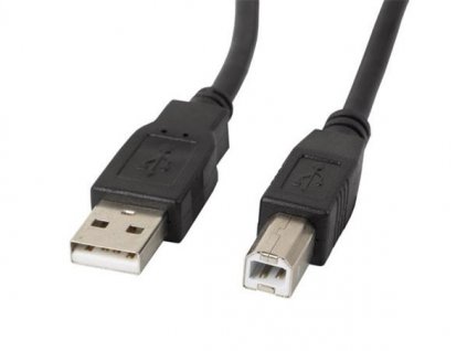 LANBERG USB-A (M) na USB-B (M) 2.0 kabel 5m, černý