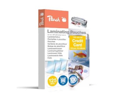 peach laminovaci folie leskle 100ks credit card 54x86mm 125mic leskle ien223246