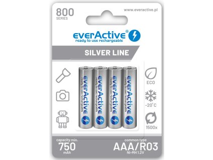 everActive silver line R03/AAA Ni-MH 800 mAh - 4ks