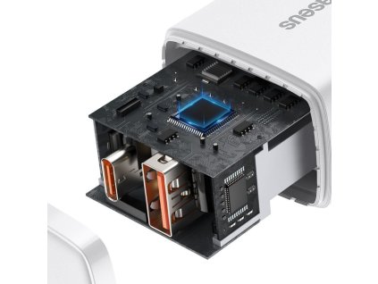 baseus compact ccxj b02 20w szybka ladowarka sieciowa z gniazdem usb qc3 0 oraz usb c pd 3 0