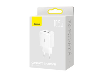 baseus compact ccxj010202 ladowarka sieciowa z 2 gniazdami usb 10 5w