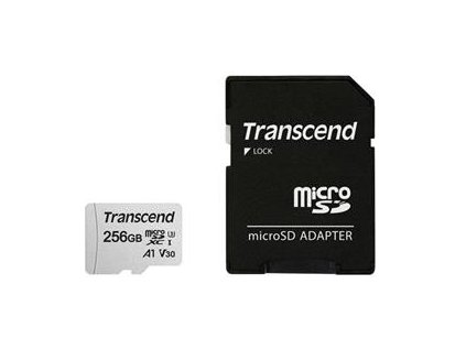 Transcend microSDXC 300S UHS-I U3 256GB + adaptér