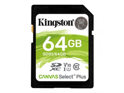 Kingston 64GB SDXC Canvas Select Plus U1 V10 CL10