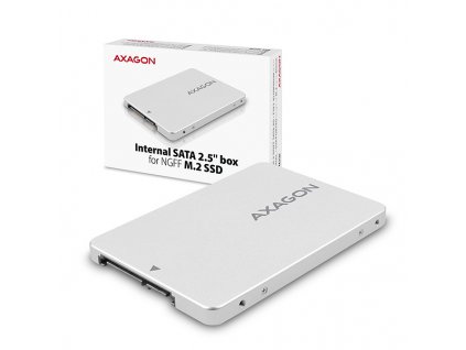 AXAGON RSS-M2SD, SATA - M.2 SATA SSD, interní 2.5'' ALU box