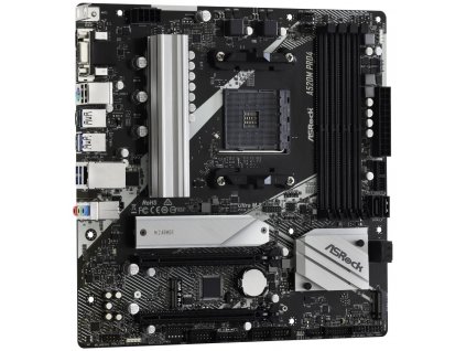 ASRock A520M PRO4 / AMD A520 / AM4 / 4x DDR4 DIMM / M.2 / D-Sub / HDMI / DP / USB-TypeC / mATX