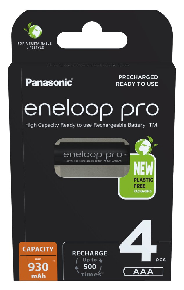 Panasonic Eneloop PRO R03/AAA Ni-MH 930mAh (BK-4HCDE/4BE) - 4ks BK-4HCDE/4BE