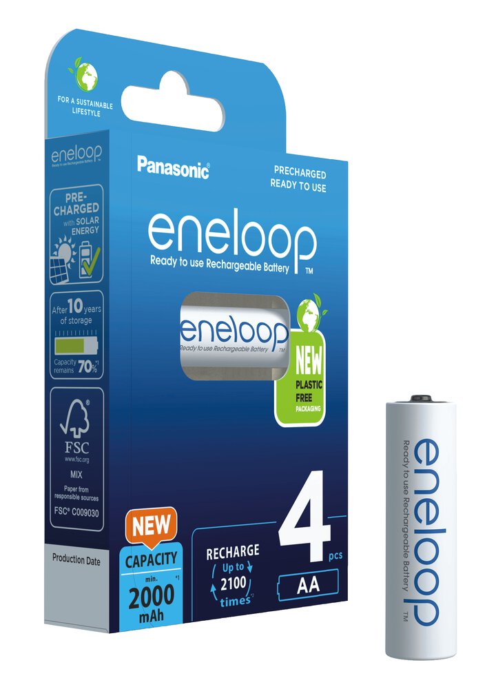 Panasonic Eneloop R6/AA 2000 mAh (BK-3MCDE/4BE) - 4ks BK-3MCDE/4BE