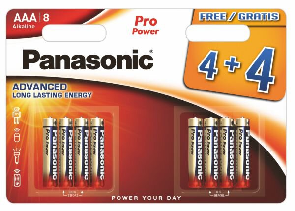 Panasonic Alkaline PRO Power LR03/AAA 8ks 5410853040217