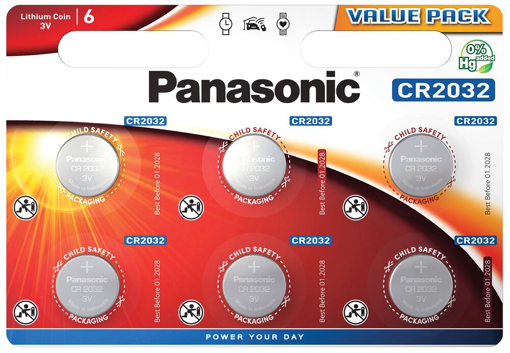 Panasonic CR2032 - 6ks CR-2032EL/6B
