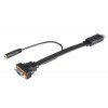 AKASA kabel k monitoru HDMI na VGA + 3,5 jack / AK-CBHD18-20BK / 1920x1080@60Hz / černý / 20cm