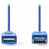 NEDIS prodlužovací kabel USB 3.0/ zástrčka A - zásuvka A/ modrý/ 2m