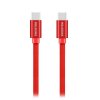 Swissten Datový Kabel Textile USB-C / USB-C 1,2 M Červený