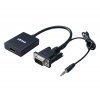 AKASA adaptér VGA na HDMI / AK-CBHD23-20BK / 20 cm / černý