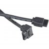 AKASA kabel 7pin SATA III(rovný) na 7pin SATA III (pravoúhlý s pojistkou) / AK-CBSA01-10BK / černý / 100 cm