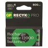4 x akumulatorki aaa r03 ni mh gp recyko pro 800mah 3