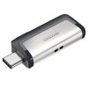 SanDisk Ultra Dual/256 GB/USB 3.1/USB-A + USB-C/Sivá