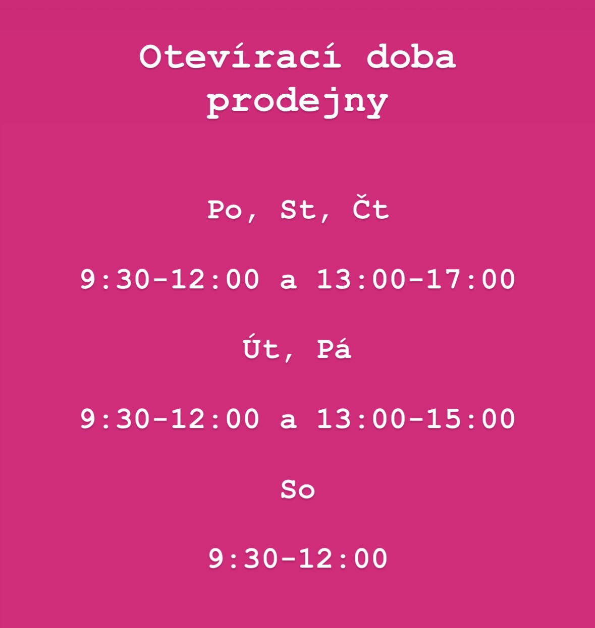 Otevírací doba