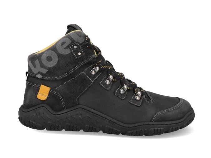Barefoot trekking boty Koel - Robo Merino 000 Black