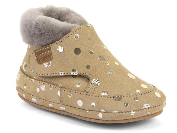 Barefoot capáčky Furry walkers Froddo Beige G1160003-1
