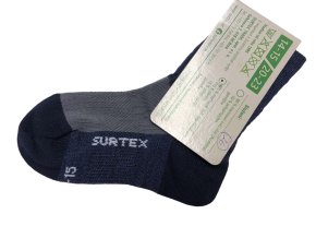26 SURTEX dětské TENKÉ 70% merina MODRÝ MELÍR (šedomodré)
