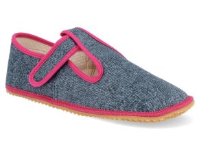 53990 bf060010 w p d barefoot detske prezuvky beda sirsi typ pink denim 1