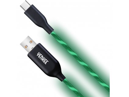 YCU 341 GN LED USB C kabel / 1m YENKEE