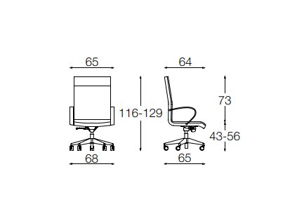 5063 vysoka operka hlinikova zakladna moznost vyskove nastavit sedak moznost nastaveni sklonu sedaku pro idealni polohu kolen podrucky