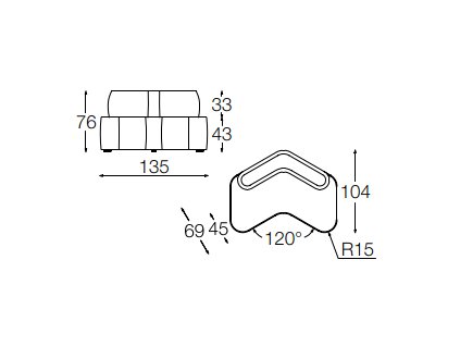 6053 modularni pohovka s venkovni operkou