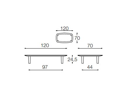 6200 bila deska a nohy v bilem laku obdelnikovy stul 120x70 cm vyska 24 5 cm