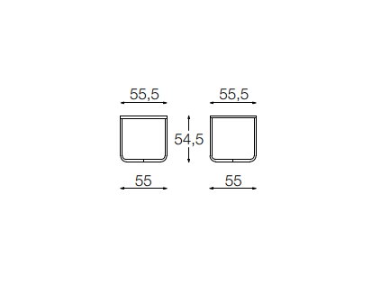 6302 xs vysoky bily stul vyska 54 5 cm deska 55 5x55 5 cm